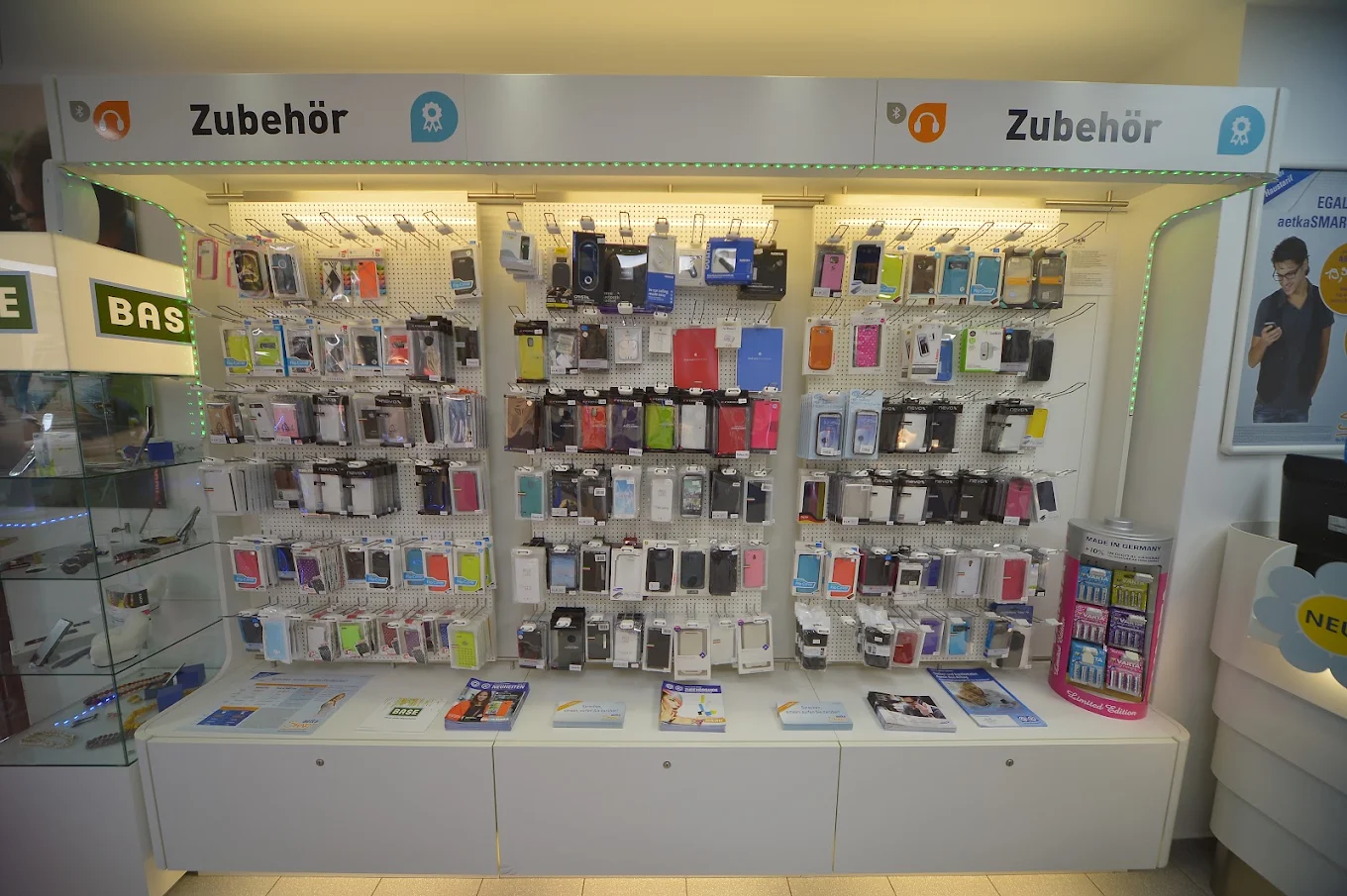 Zubehör-Wand im Shop